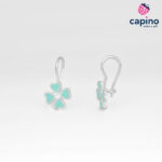 Детски сребърни обеци Peanut