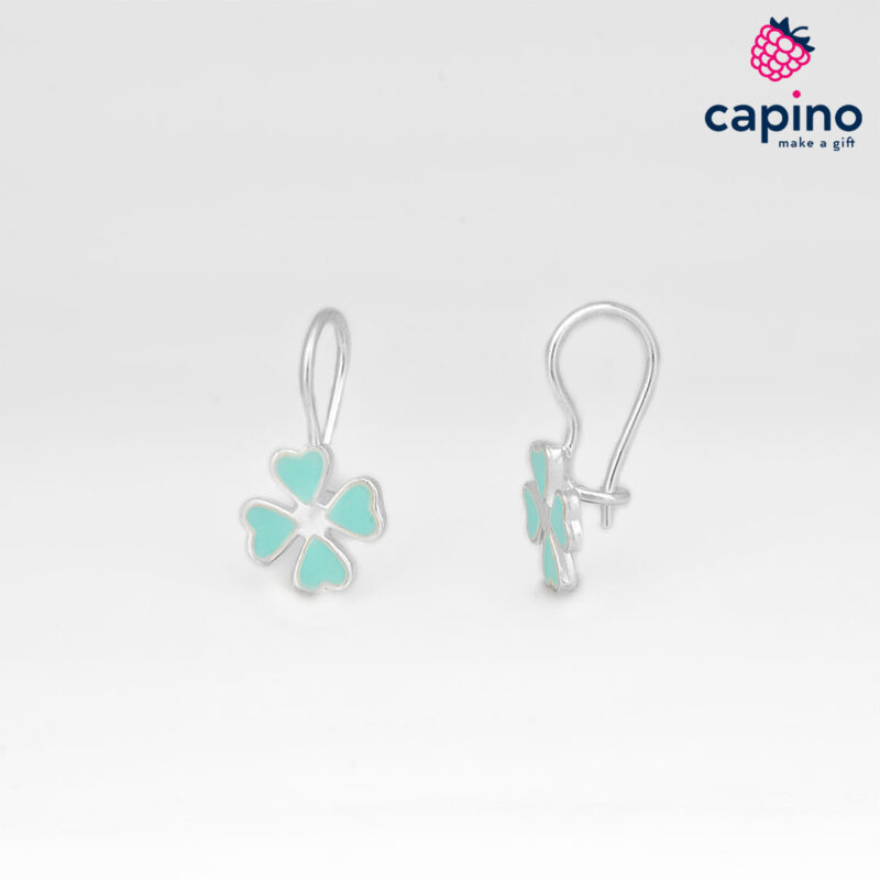 Детски сребърни обеци Peanut