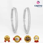 Сребърни обеци халки Niccolò - 1