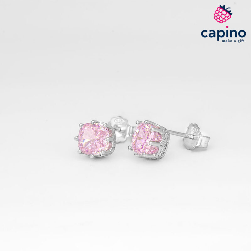 Сребърни обеци корона Rosario