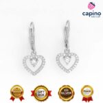 Сребърни обеци сърца Napoleone - 1