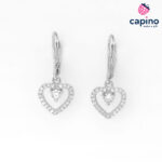 Сребърни обеци сърца Napoleone
