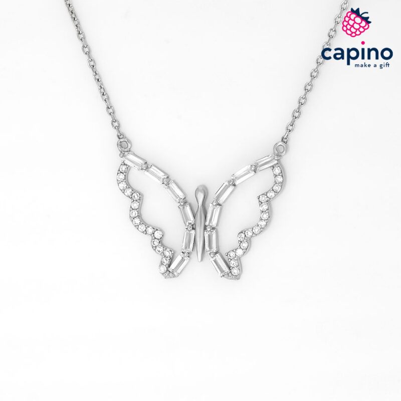 Сребърно колие пеперуда Ludovico