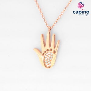 Сребърно колие ръка на мама и краче Ugo