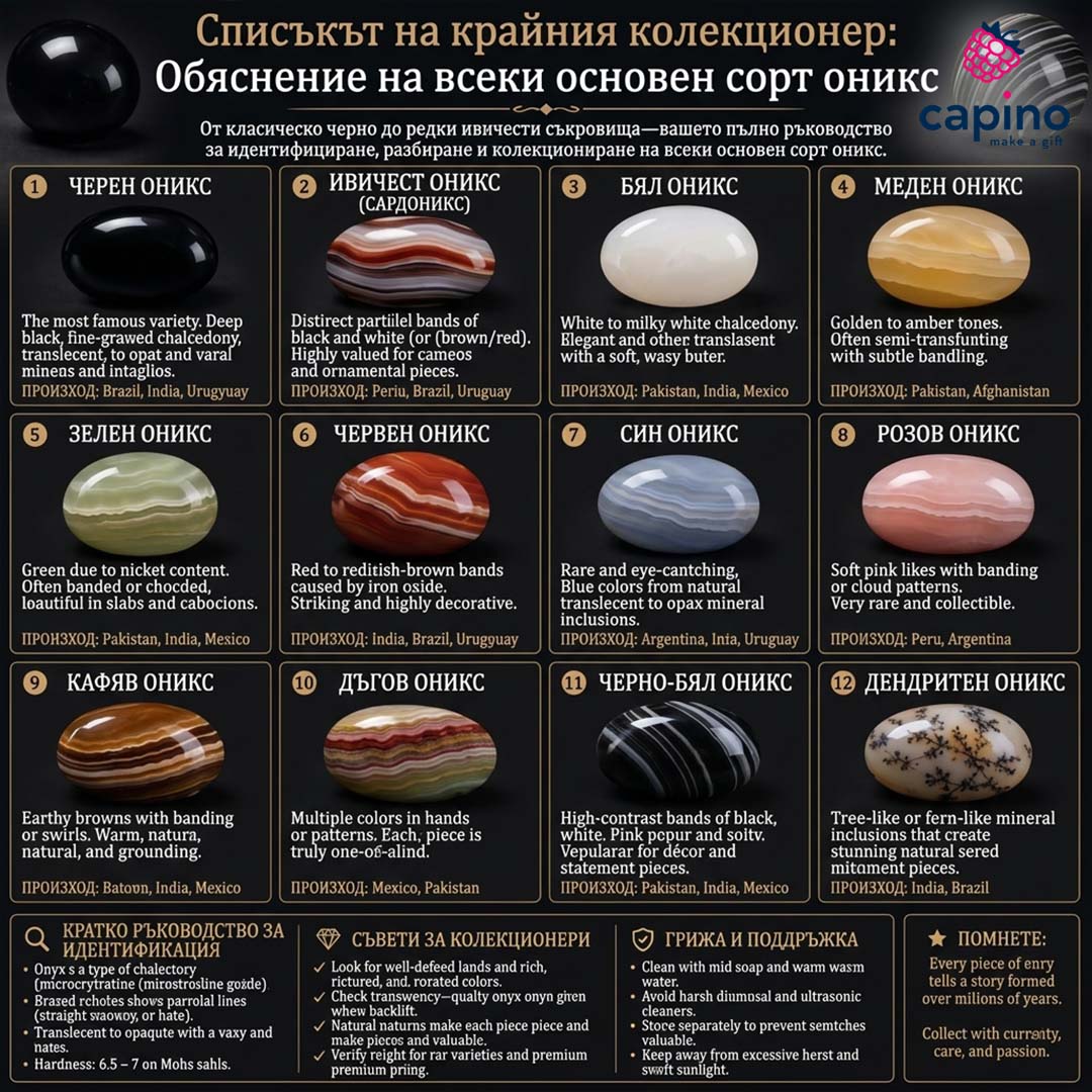 2 Списък на основните видове оникс и техните светове