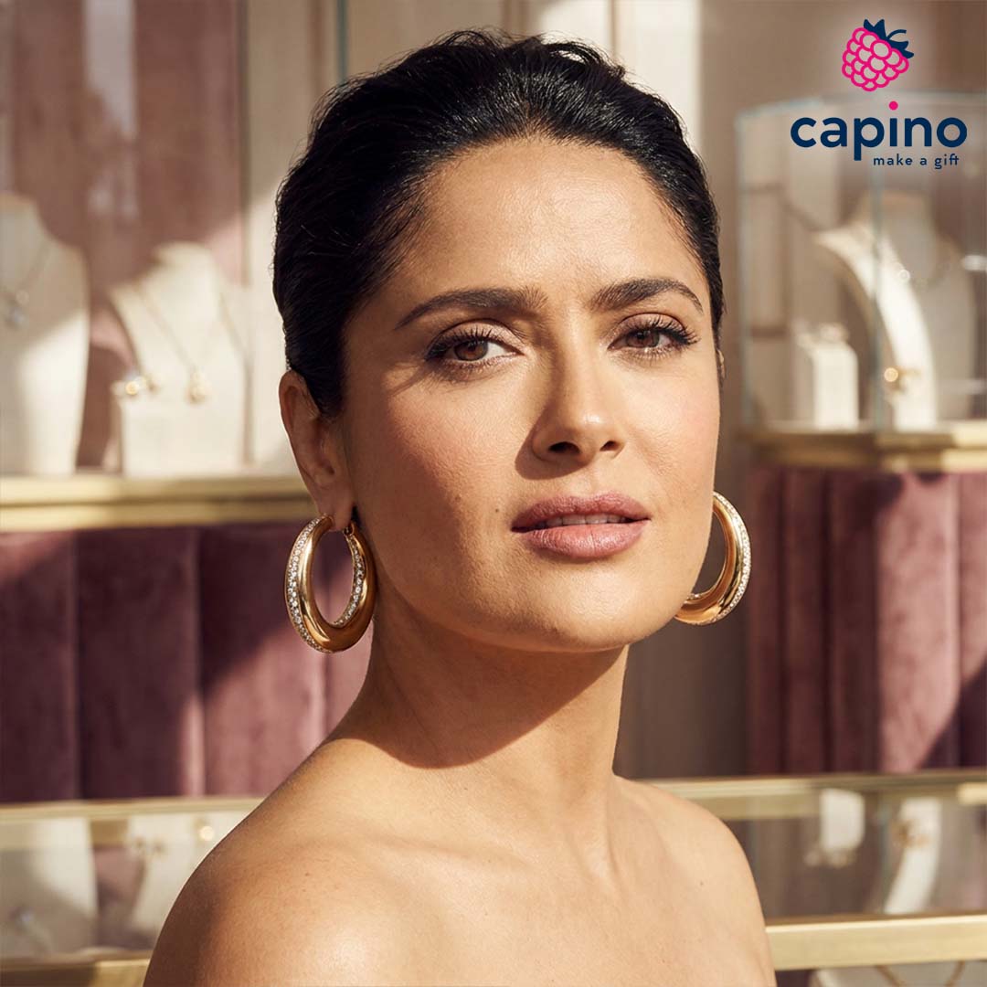 3 снимка на жена с квадратна форма на лицето с кръгли обеци