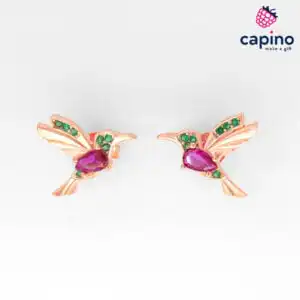 Сребърни обеци колибри Parina