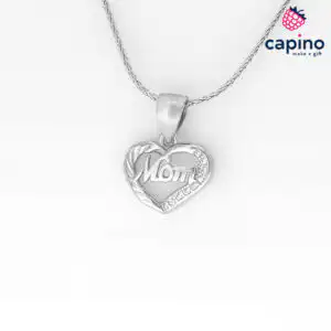 Сребърно колие сърце Mama Luciana